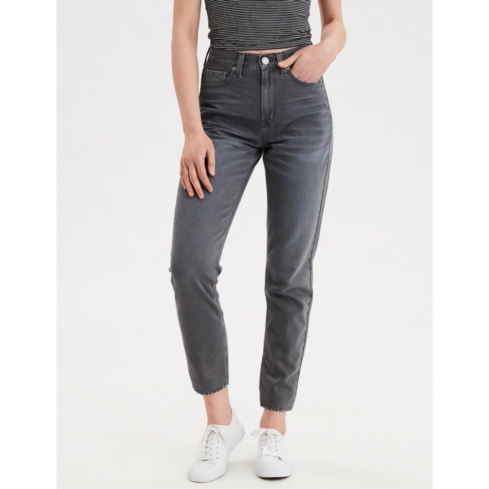 American Eagle Dark Gray Mom Jeans
